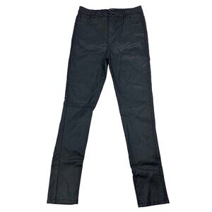 Apperloth Shiny Skinny Pants Black Junior Size Large High Rise